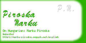 piroska marku business card